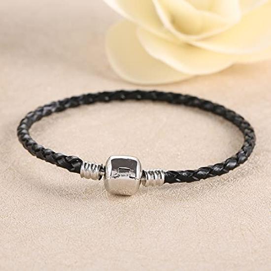 and Leather Red and Lucky Round Protection from Good Fashion Accessory Women's Men's Bracelet, Silver, Beads, Bracelet, Evil, Luck, Amulet, Unisex,