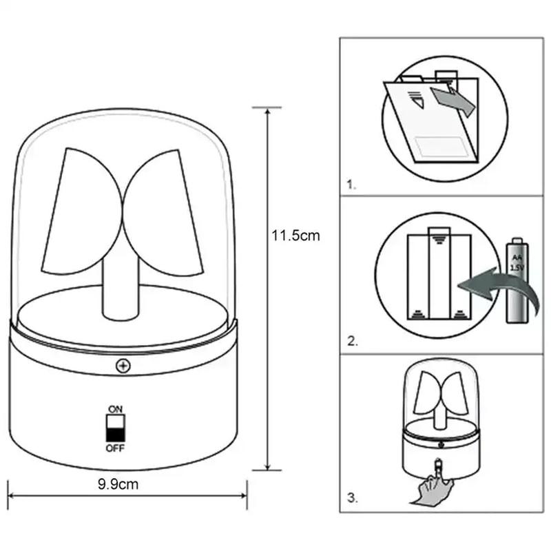 Car Emergency Beacon Strobe LED Flashing Signal Police Alarm Light Warning Safety Lamp Battery Power for Cargo Truck Vehicle Bus