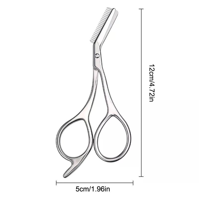 2-In-1 Eyebrow Trimming Scissors With Combs Professional Eyebrow Trimmer Stainless Steel High Quality Scissors Beauty Tools