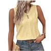 2025 Women Blouses Summer Sexy Tank Hollow V-Neck Button Loose Shirts Elegant Sweet Casual Sleeveless Solid Color Oversized Tops