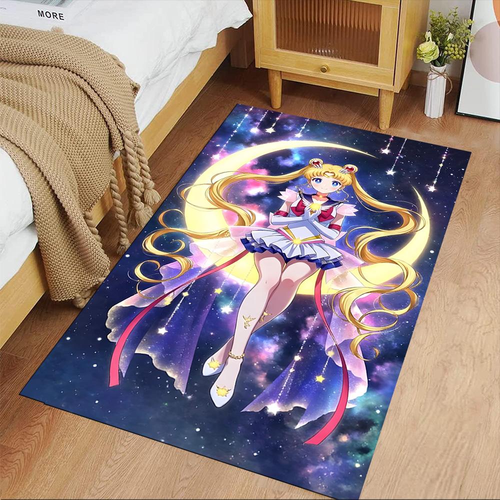 Sailor Moon Magic Carpet Perfect for Game Room Decorate Room Balcony Playrooms Antislip Carpet Decorate Offices Best for Christmas