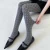 Women Vintage Sweet Girls Slimming Pantyhose Stockings Dark Floral Patterned Opaque Silky Skinny Tights Leggings Hosiery
