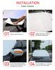 Car Windshield Snow Anti-UV Shield for Winter 1Pc Car Cover Front Window Anti Ice Frost Outdoor Protection Car Cover