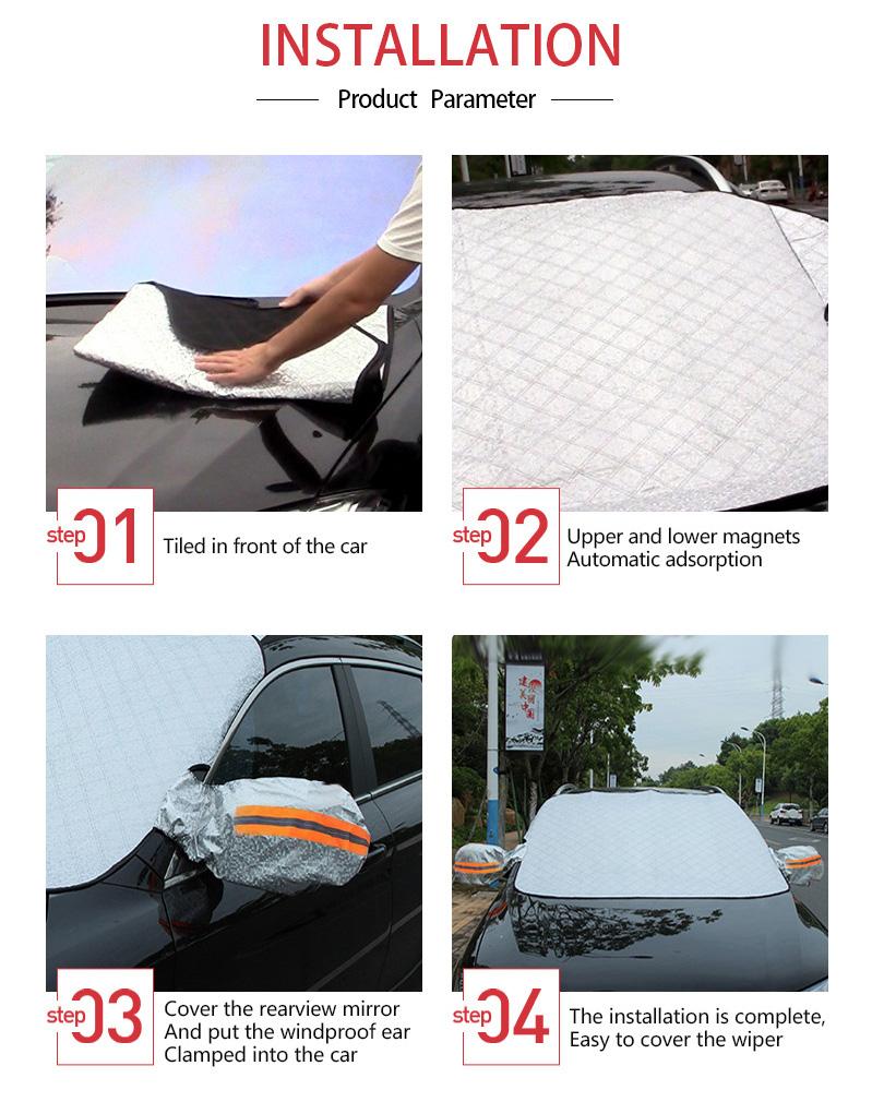 Car Windshield Snow Anti-UV Shield for Winter 1Pc Car Cover Front Window Anti Ice Frost Outdoor Protection Car Cover
