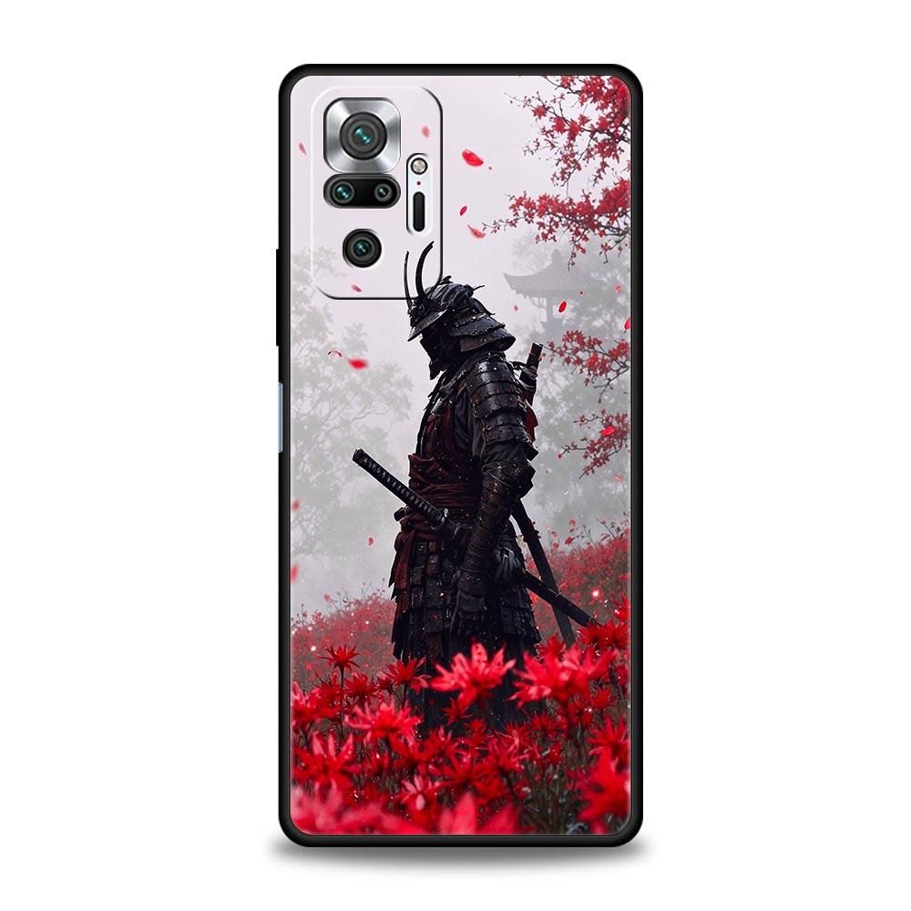 Japanese Bushido Samurai Phone Case For Xiaomi Redmi Note 15 14 13 12 5G 11 10 Pro Plus 4G 9S 14C 13C 12C 10C Soft TPU Cover
