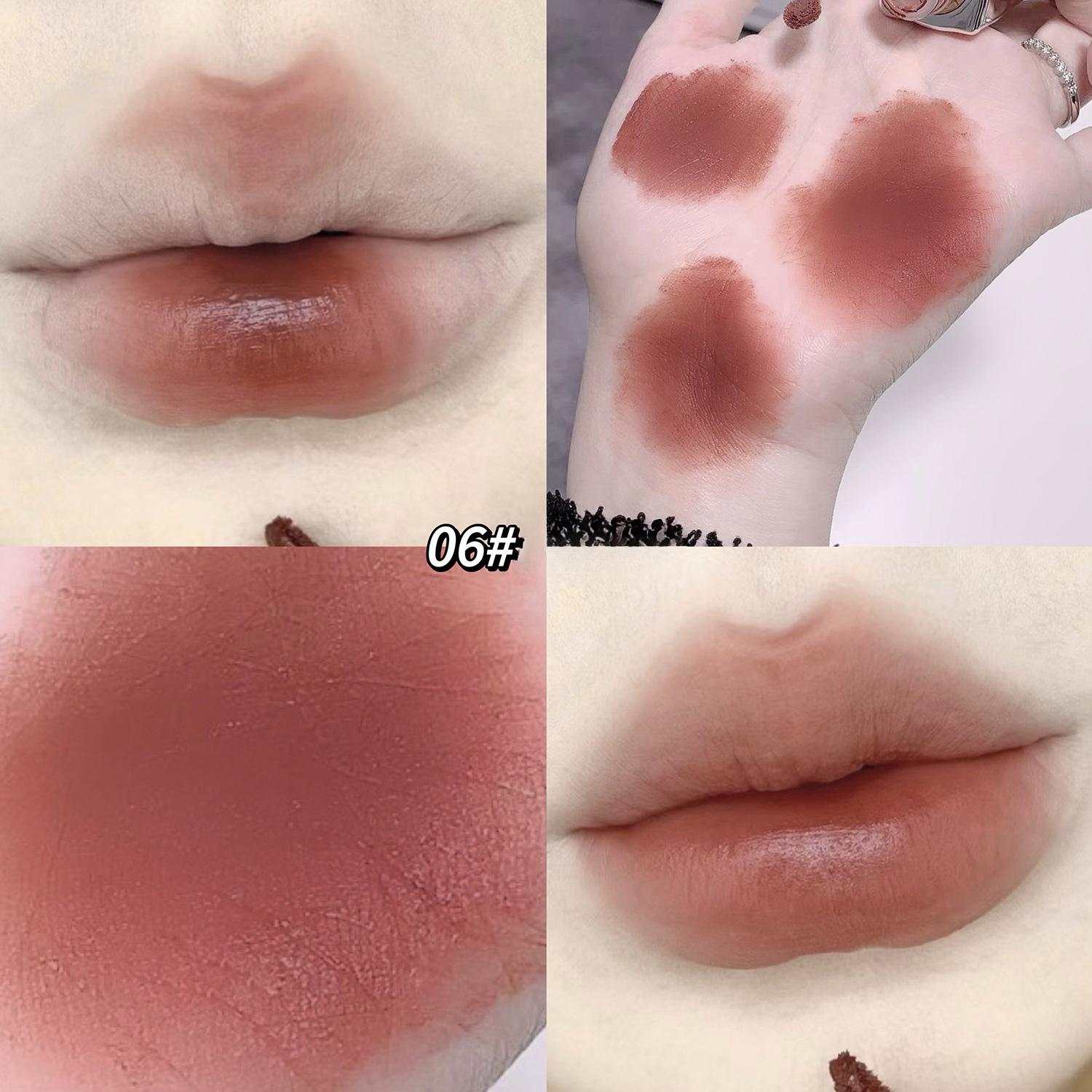 Мягкая нюдовая матовая бархатная глазурь для губ, матовая матовая, стойкий цвет, нелегко прилипать к чашке, блеск для губ, отбеливающая помада