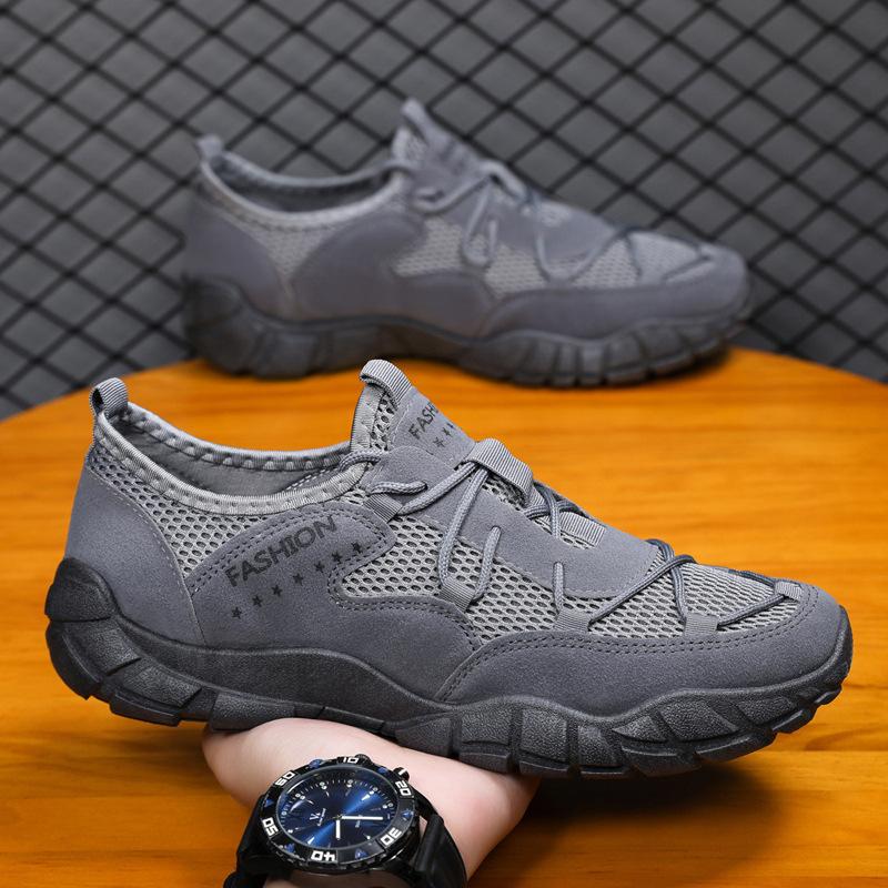 

Новинка 2024 года, модная мужская обувь, дышащая, водонепроницаемая, походная обувь для альпинизма, спорта, охоты, походов, кроссовки 39 серый