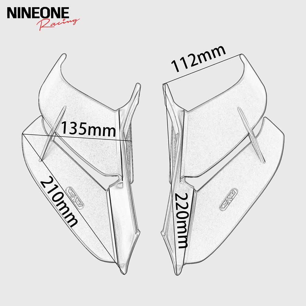 ZX4R Side Winglet Motorbike Side Spoiler Front Fairing Aerodynamic Fixed Winglets Air Deflector Wing For KAWASAKI ZX-4R 4RR ZX25