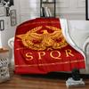 1pc Eagle SPQR Throw Blanket - Soft Flannel, Cozy All-Season Polyester Perfect for Home, Office, Bedroom - Ideal Gift s1188
