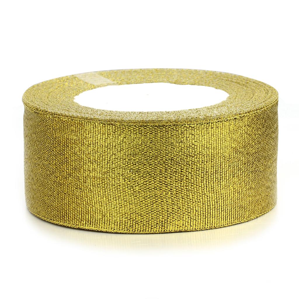25 Yards/roll 6-50mm Gold Silver Ribbons Glitter Satin Ribbon For Crafts Cake Gift Packaging Supplies DIY Wedding Decoration