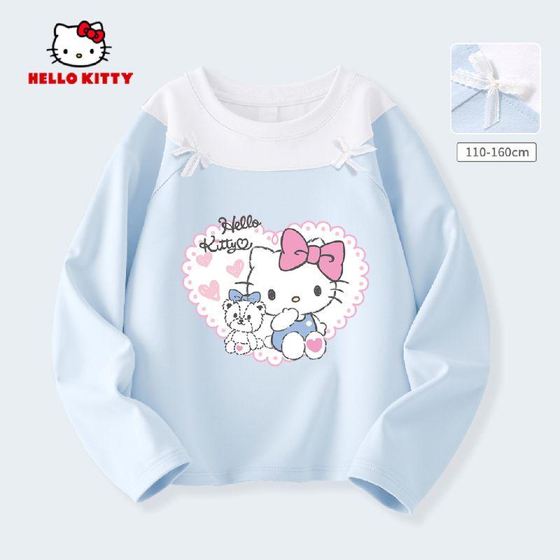Hello Kitty Mädchen Langarmshirt, Frühling und Herbst 2026 Neuer Stil, Stylisches Langarmoberteil für Mädchen