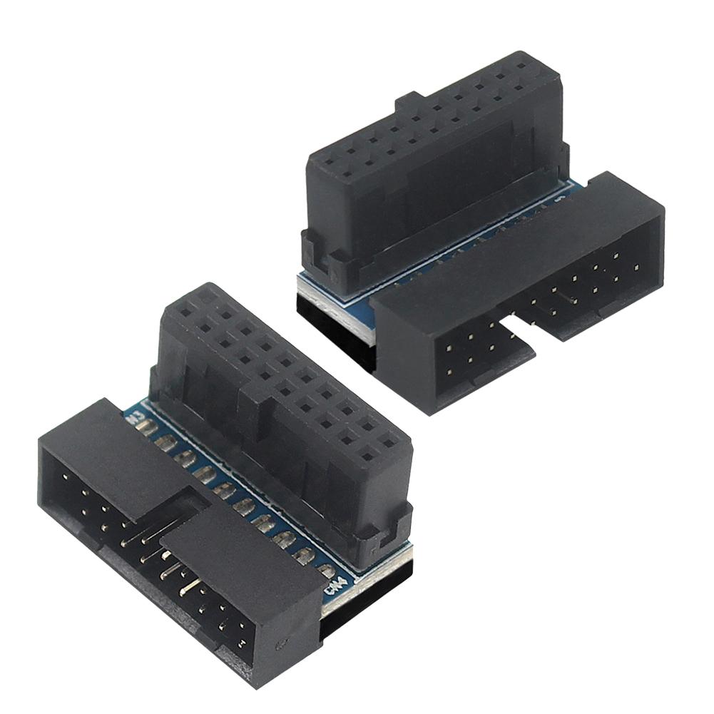 USB 3.0 19pin 20pin Male To Female Extension Adapter Angled 90 Degree for Motherboard Mainboard Connector Socket