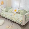 Four Seasons Universal Cotton Printed Washed Sofa Cushion Korean Style Pastoral Wavy Edge Non-Slip Sofa Cushion Towel Full Covered