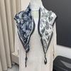 Premium Women's Summer Cotton & Linen Triangle Scarf - Versatile Lightweight Shawl