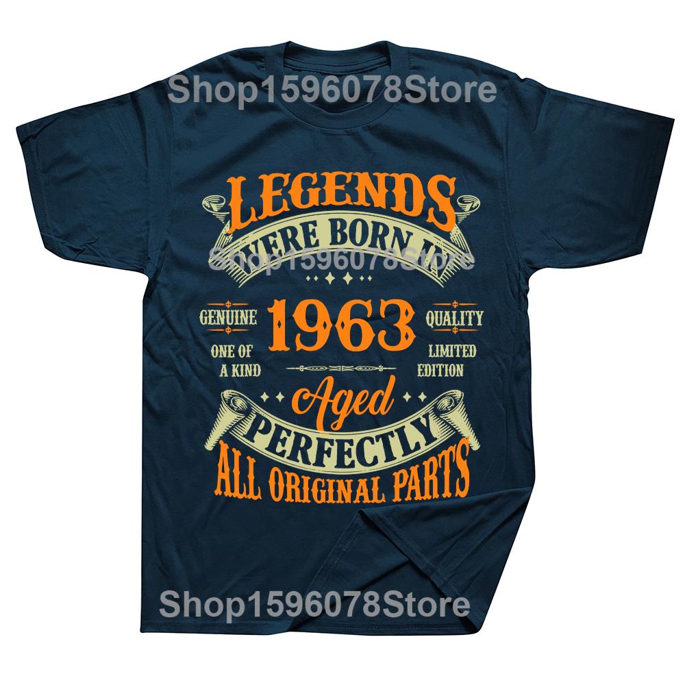 Birthday Vintage 1963 Old Gifts Vintage TShirts Summer Graphic Tshirt Streetwear Clothing Oversized Short Sleeve Tshirt