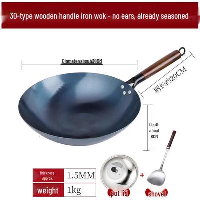 Baldr Handgefertigter runder Boden Eisen Wok