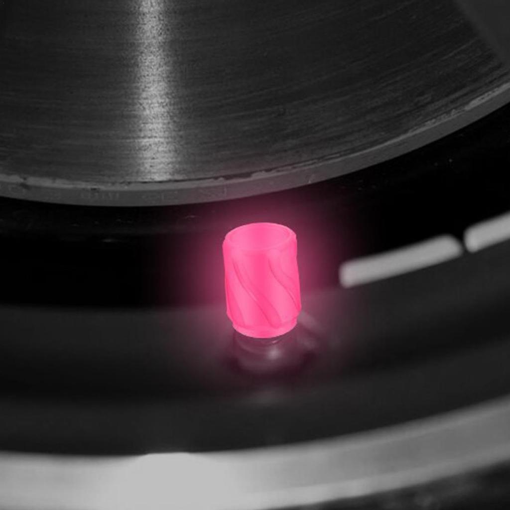 Fluorescent Bulb Caps, Fluorescent Tire Valve Caps, 4 Glow Motorcycle Tire Valves Stem Caps