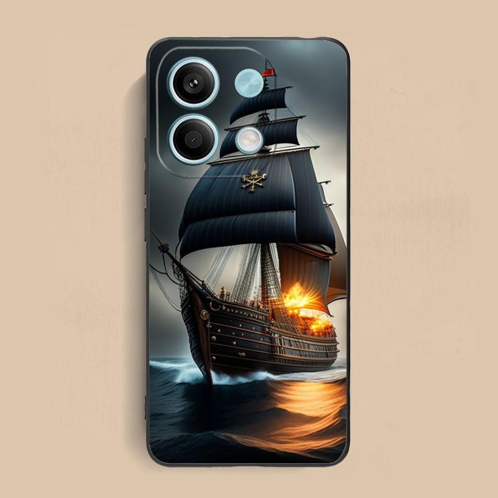 Pirate Corsair Mobile Phone Case for Xiaomi Redmi Note 14 13 12 11 S Pro Plus 4G 5G Colorful Printing Cover Cellphones Cover