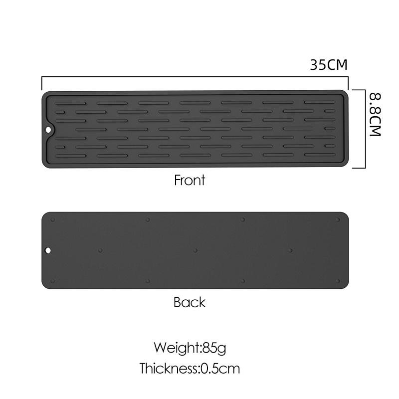 Silicone Dish Cup Drying Mat Anti-slip Sink Countertop Drain Pad Organizer Kitchenware Storage Protective Mat Kitchen Supplies