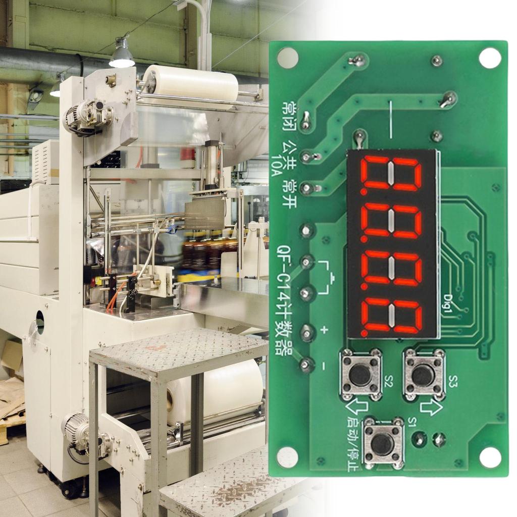 Practical 4 Digital Counter Controllers With Relays Output And Memory Function for Industrial Equipment 12V 24V