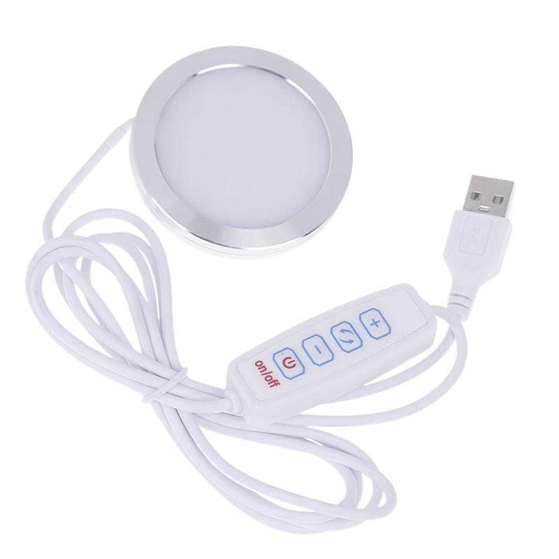 8Mm Usb Dc5V 2W Dimmable Spotlight Surface Mounted Mini Led Lighting Circular Ceiling Light Diy Light Exhibition Cabinet Lamp