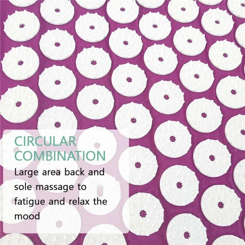 Yoga Acupoint Massage Pad Neck, Back, and Foot Massage Household Massger Pillow For Home Purple