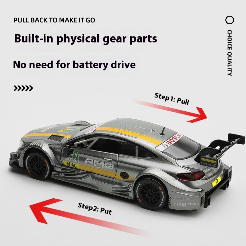 1/32 Scale BENZ AMG C63 DTM Alloy Car Model with Pull-Back Action, Racing Toy for Kids, Stunning Details, Perfect Gift