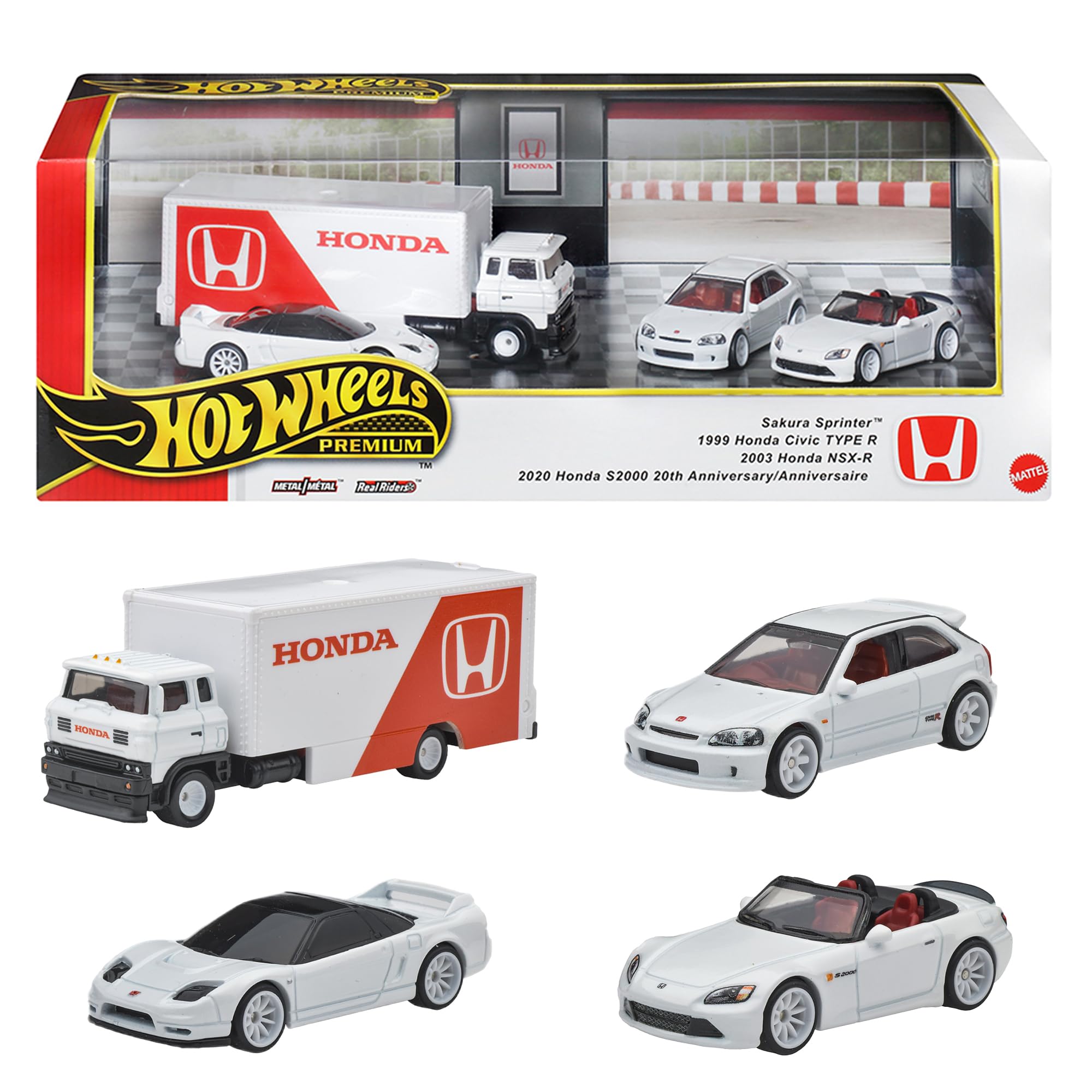 

Hot Wheels Премиум Набор Ассортимент Honda Исторический Автомобиль 4 Металлические Модели Возраст Коллекционный - Type-R Игрушки, Машинки, 3+, Многоцелевой, GMH39-987D
