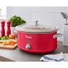 Retro Mijoteuse 6,5L Poêle Amovible en Céramique Antiadhésive, Vintage SWAN SF17031RNEU 320W Rouge 69594