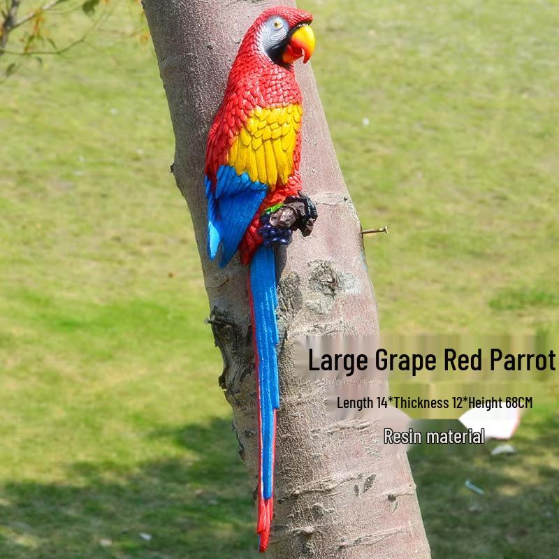 Creative Resin Macaw Cockatoo Small Bird Wall Hanging Ornament