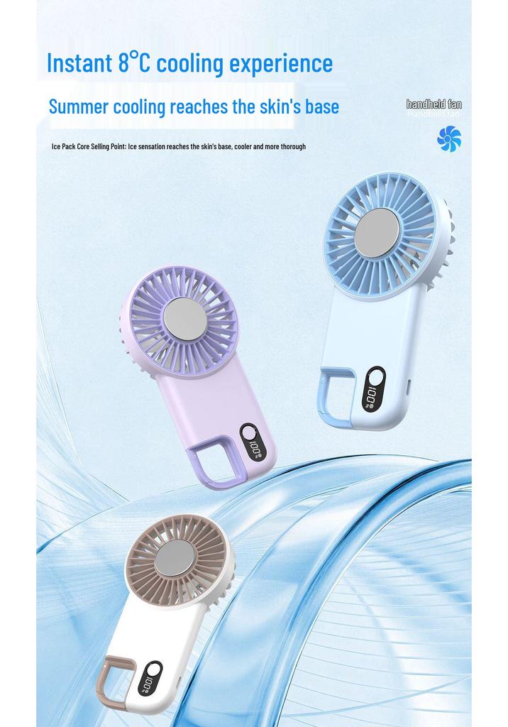 Portable USB Rechargeable Mini Fan with Strong Cooling and High-Speed Wind