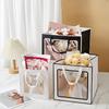 Creative Tote Bag Portable Foldable Gift Box With Transparent Window Present Packing Boxes Wedding Birthday Gift Bag