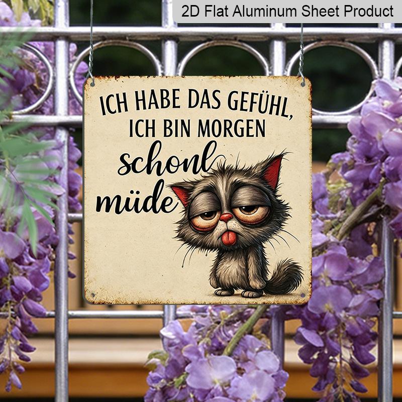 2D Flat - 1pc Vintage Aluminum Metal Sign, Outdoor Decorative Wall Plaque, Styled Like A Retro Tin Sign, with A Sarcastic Message, Tomorrow Will Be