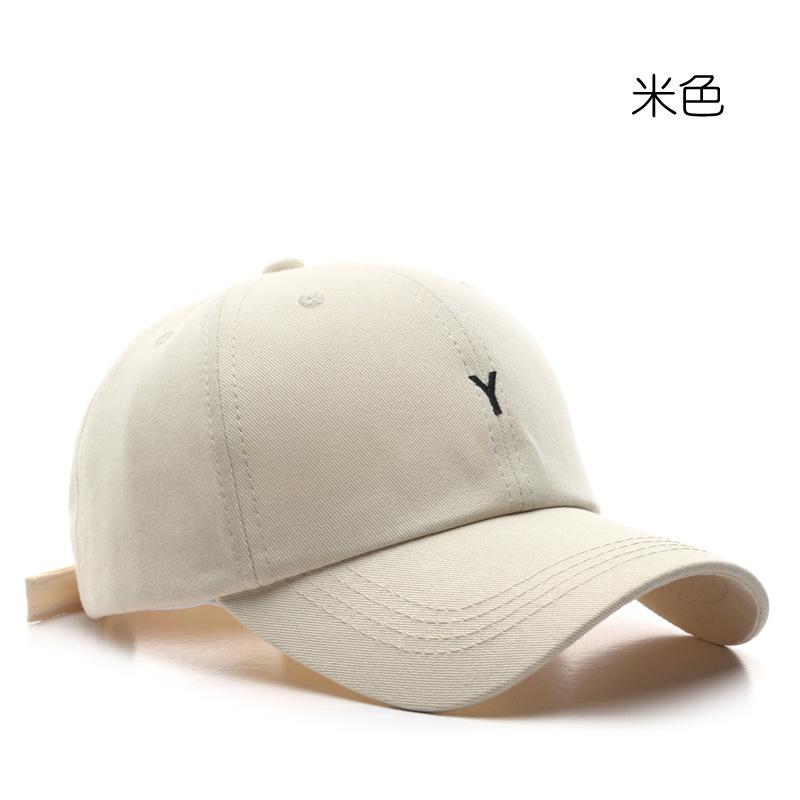 

New hat women s retro embroidery curved brim baseball cap men s sun protection shade cap summer shade Adjustable бежевый