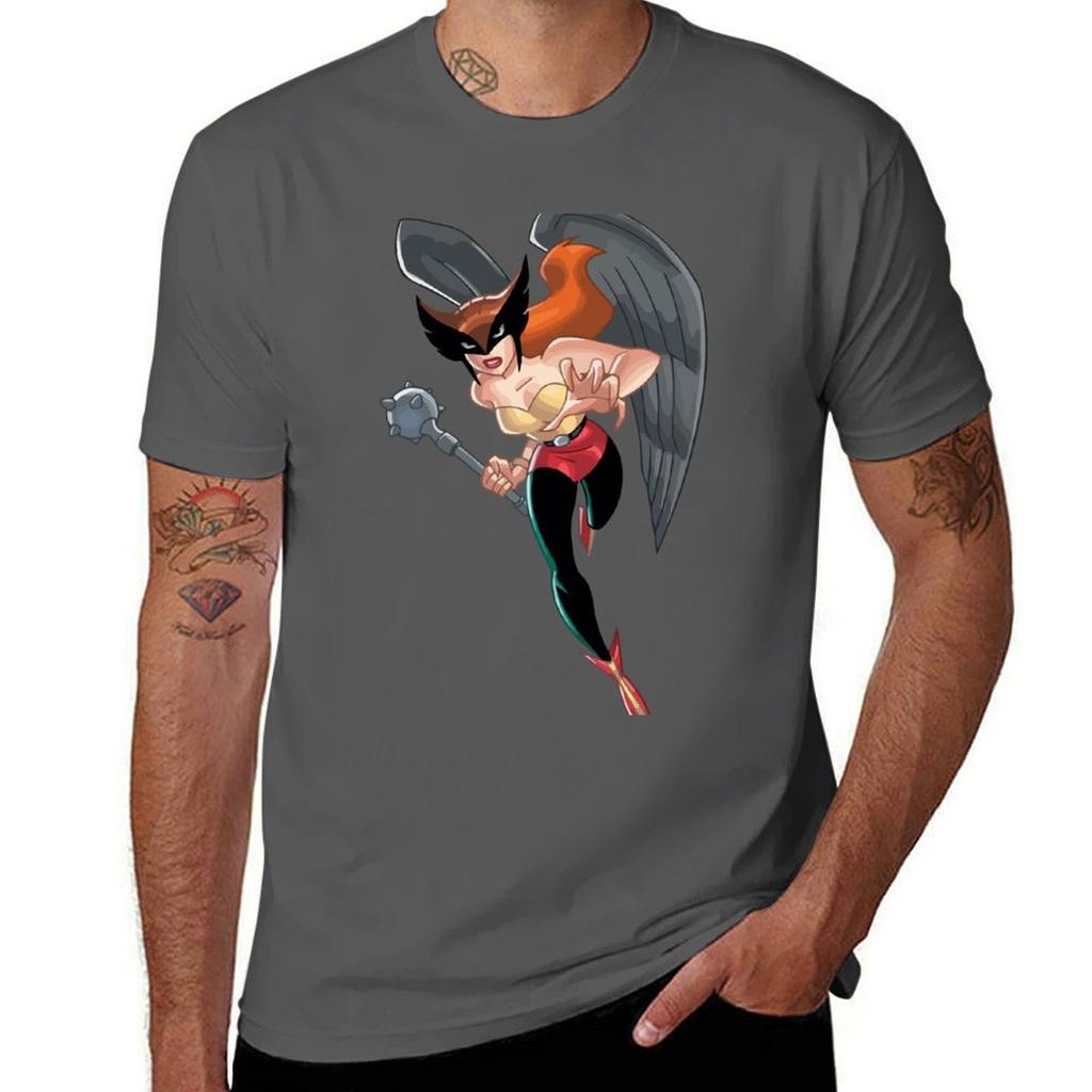 Hawkgirl Tshirt Vintage Print Crew Neck Tee