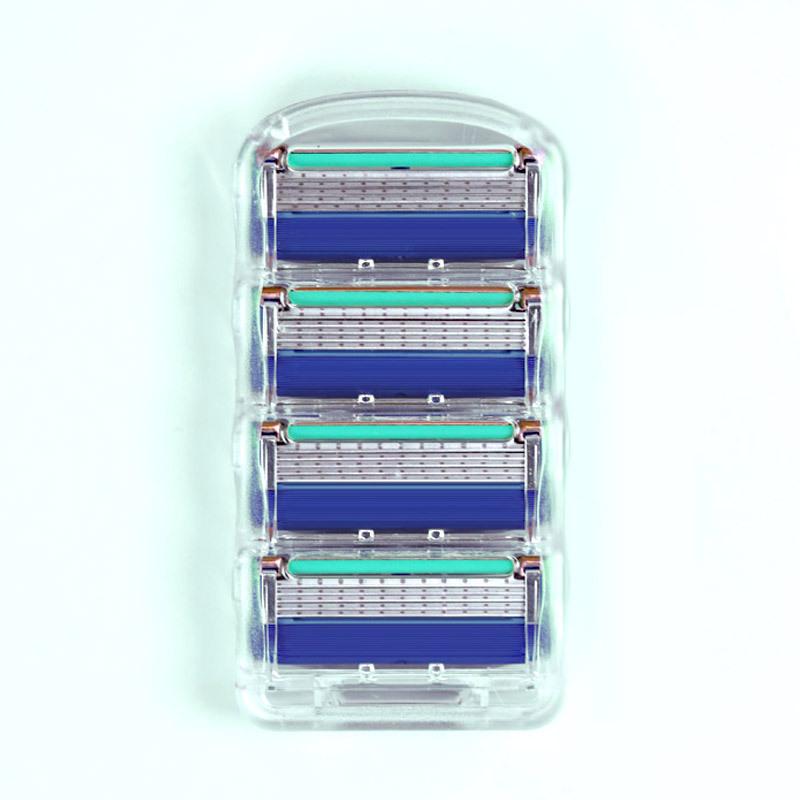 Five-Layer Blade Manual Shaving Razor with Sharp 5-Blade Head and Handle