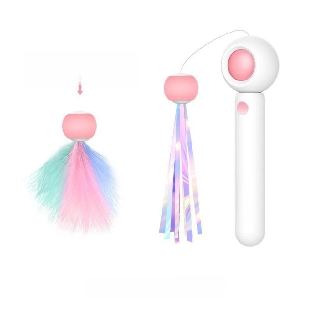 Stretchable Cat Playing Wand Tassel Cat Interactive Toy Funny Pet Playing Teaser