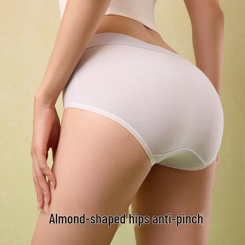 Youkeshu Women's 7A Antibacterial Modal Mid-Waist Briefs