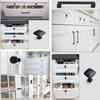 2pc Black Handles for Furniture Cabinet Knobs and Kitchen Drawer Pulls Cupboard  Aluminium Alloy