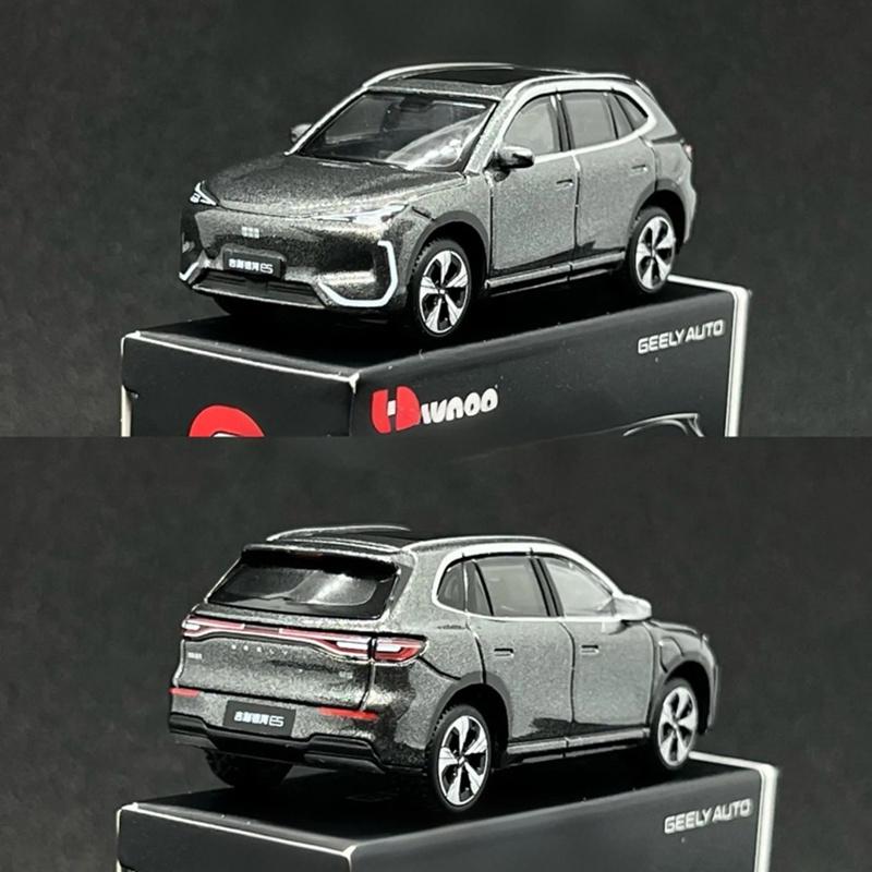 

Ббураго 1:64 Geely E5 EX5 Легкосплавная модель внедорожника Diecasts Металлическая Модель автомобиля на новых источниках энергии Симуляция Миниатюрный масштаб Подарки для детей