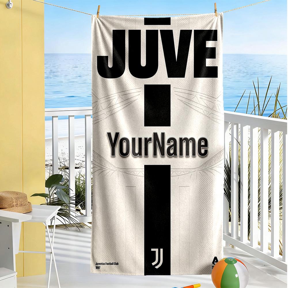 Juventus Personalized Name Beach Towel Super Soft Microfiber Quickdry Fabric