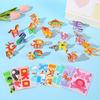 30 PEZZI Mini Dinosauro 3D Cartone Animato Auto Carta Puzzle Giocattoli Animali Divertenti Fai da Te per Bomboniere Festa di Compleanno Ricompense Asilo Regali