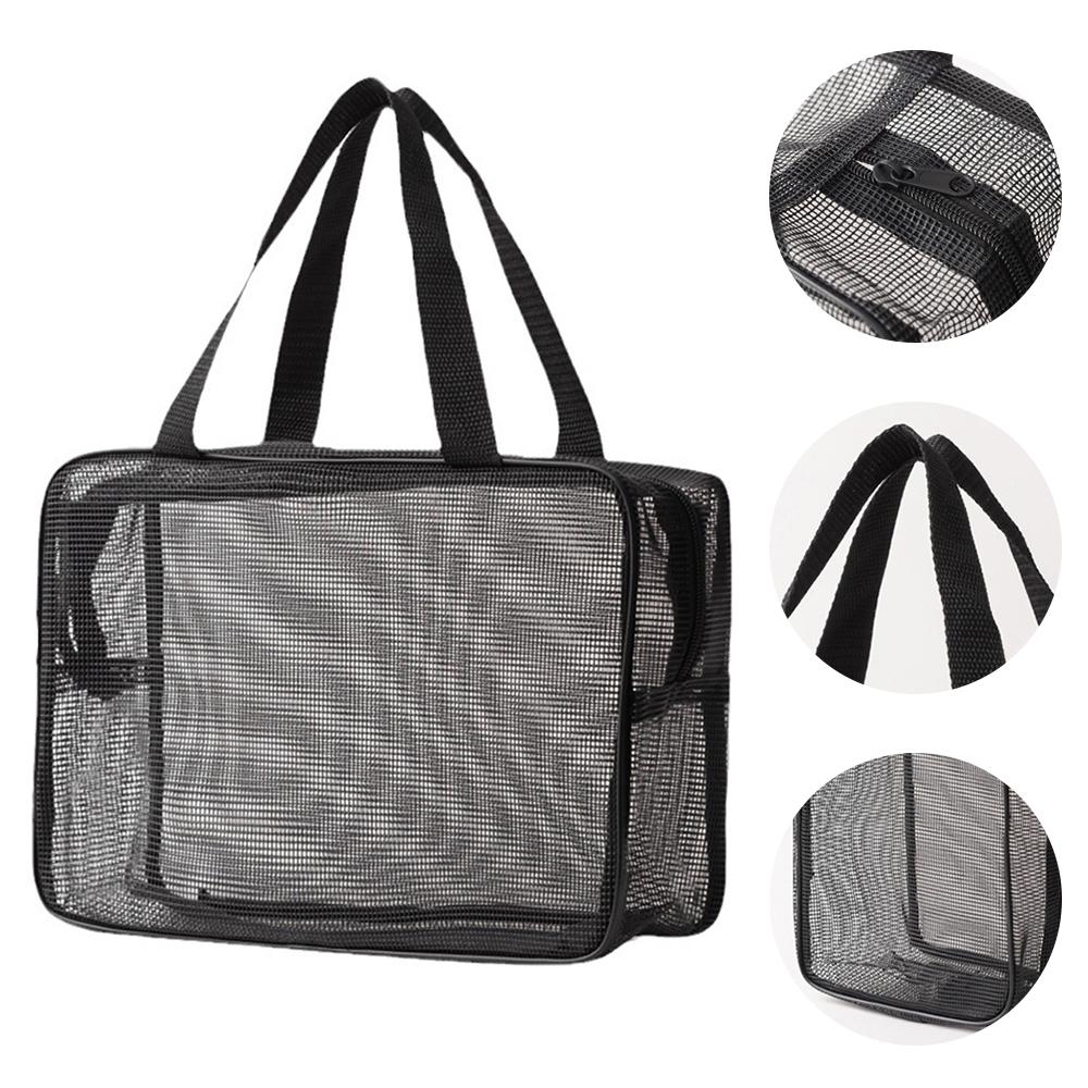 Mesh Bath Organizer Bag – Large Capacity Waterproof Storage for Travel, Fitness & Toiletries
