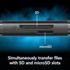Lexar Card Reader Dual-Slot USB-A USB-C Type-C Reader Up To 205Mb/s 2-in-1 Card Reader SD Card Reader and Micro SD Card Reader for Computer and Phone
