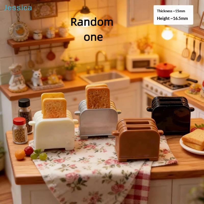 1:12 Scale Dollhouse Miniature Toaster – Random Color Simulation Kitchen Appliance For Dollhouse Decor