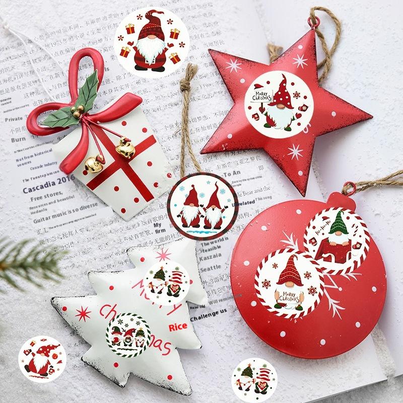 500Pcs Merry Christmas Stickers Christmas Theme Seal Labels Stickers For Diy Gift Baking Package Envelope Decoration