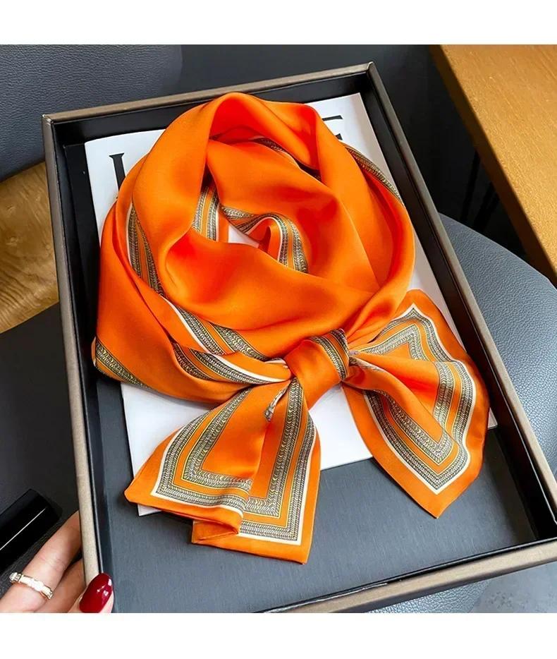 17*150cm Ribbon Silk Scarfs Female Luxury Design Hair Band Skinny Scarf Neck Ties Women Bag Scarves Neckerchief Foulard Lady
