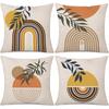 Printed Throw Pillow Case For Sofa Nordic Leaves Style Cushion Cover Pillow Case Home Decor 18 X 18 Inches