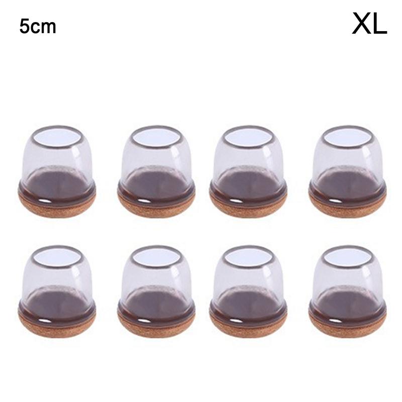 8pcs Chair Leg Covers Silicone Felt Bottom Anti-slip Table Legs Mats Elastic Soft Furniture Foot Protector Pads Floor Protection