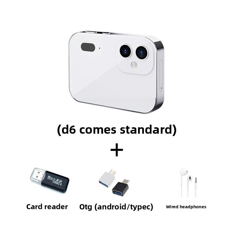 D6 Three-camera CCD High Definition Digital Camera, Film Music Smart Camera Touch Screen Student Card Camera Recorder